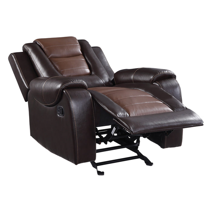 Briscoe Glider Reclining Chair in Brown - 9470BR-1