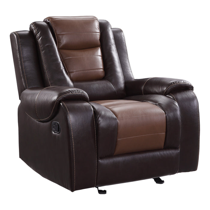 Briscoe Glider Reclining Chair in Brown - 9470BR-1