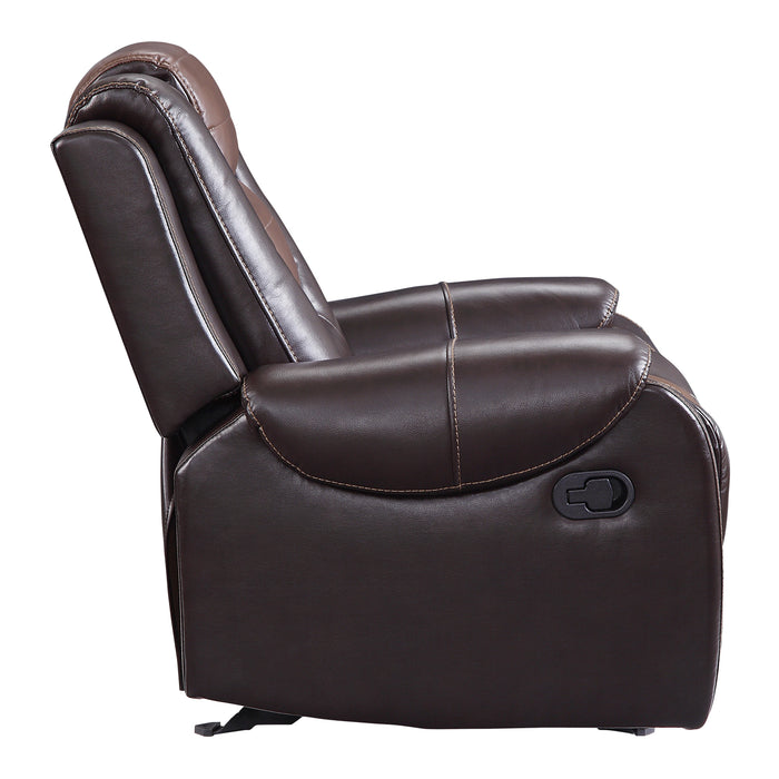 Briscoe Glider Reclining Chair in Brown - 9470BR-1