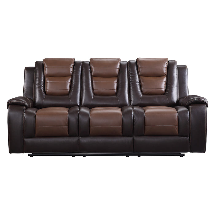 Briscoe 2pc Set: Sofa, Love in Brown - 9470BR*2