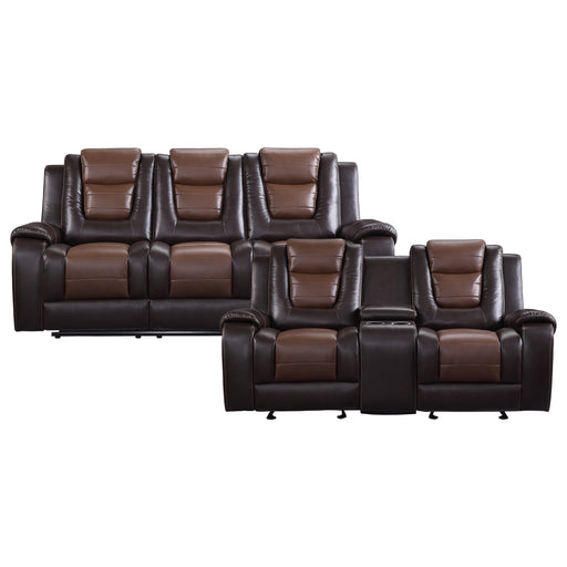 Briscoe 2pc Set: Sofa, Love in Brown - 9470BR*2 image