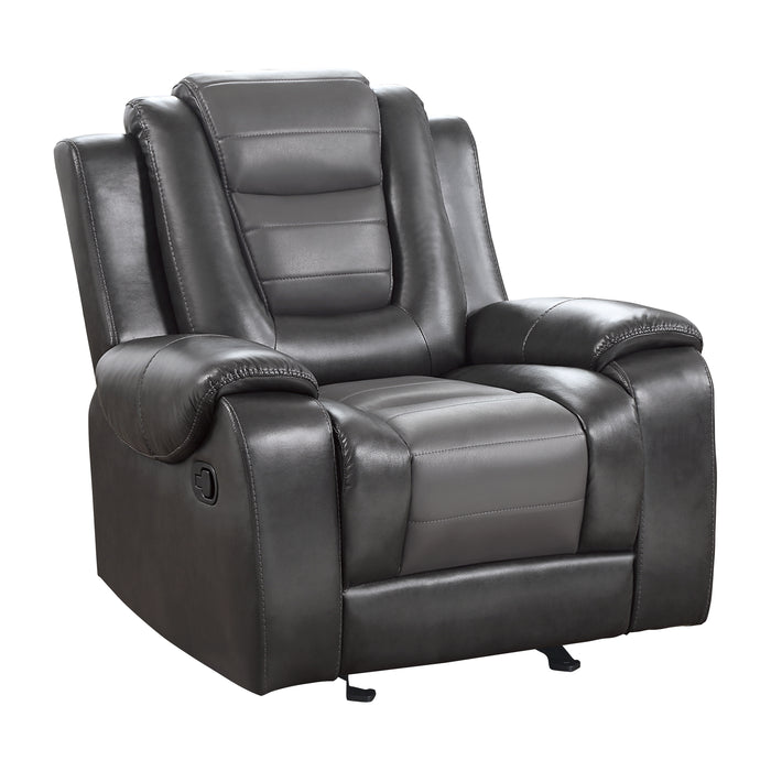 Briscoe Glider Reclining Chair in Gray - 9470GY-1