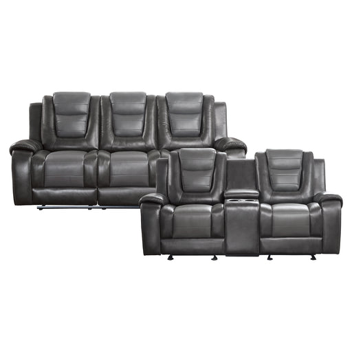 Briscoe 2pc Set: Sofa, Love in Gray - 9470GY*2 image