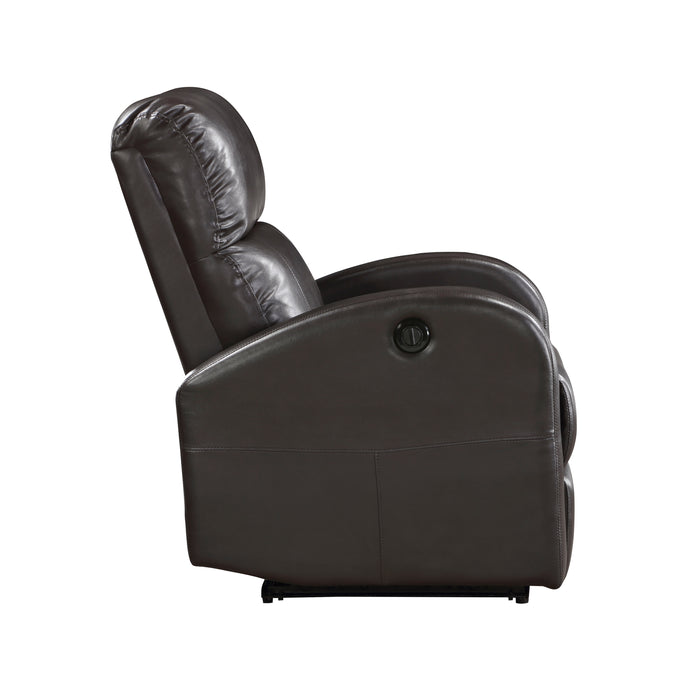 Wiley Power Reclining Chair in Brown - 9478BRW-1PW