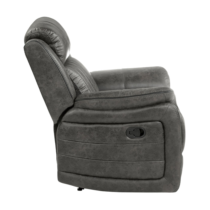 Centeroak Reclining Chair in Gray/Brown - 9479BRG-1