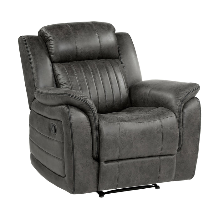 Centeroak Reclining Chair in Gray/Brown - 9479BRG-1