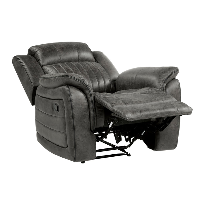 Centeroak Reclining Chair in Gray/Brown - 9479BRG-1