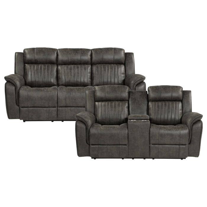 Centeroak 2pc Set: Sofa, Love in Gray/Brown - 9479BRG*2 image