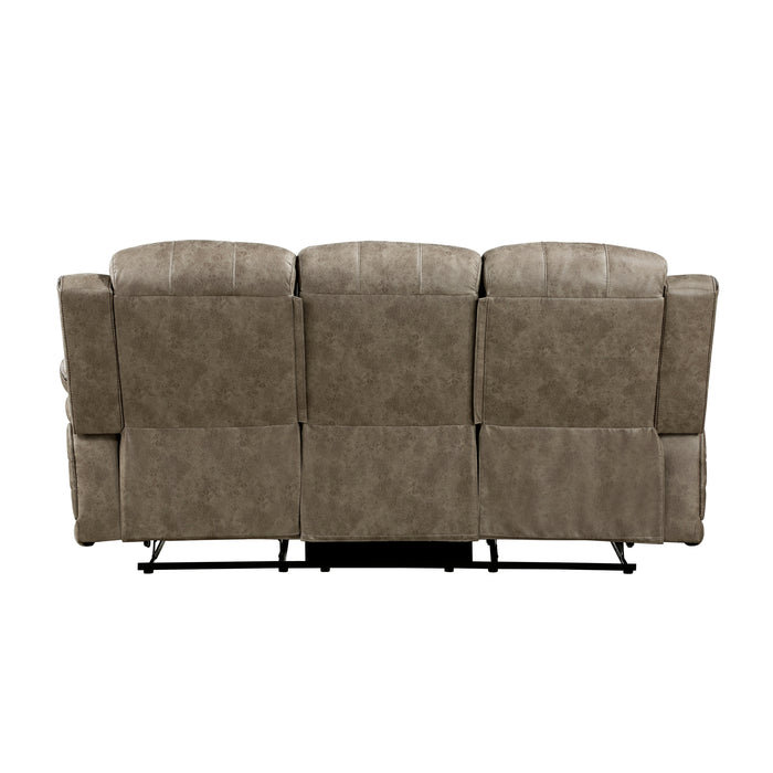 Centeroak Double Reclining Sofa in Brown - 9479SDB-3