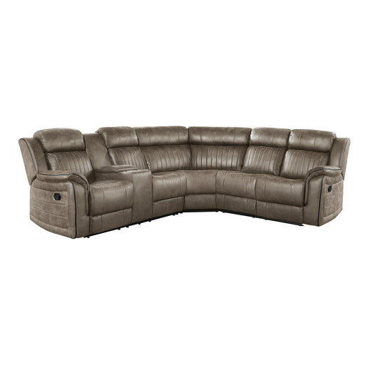 Centeroak 3-Piece Reclining Sectional with Left Console in Brown - 9479SDB*SC image