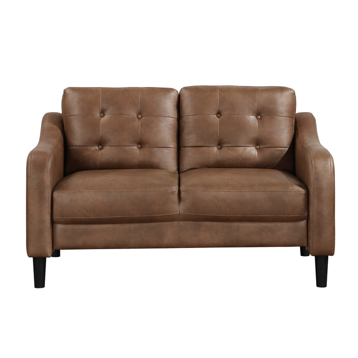 Mallory 2pc Set: Sofa, Love in Brown - 9489BRW*2