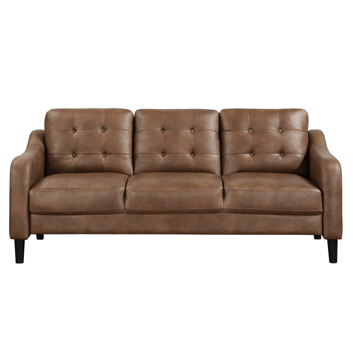 Mallory 2pc Set: Sofa, Love in Brown - 9489BRW*2