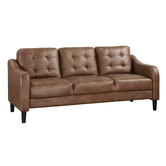 Mallory 2pc Set: Sofa, Love in Brown - 9489BRW*2