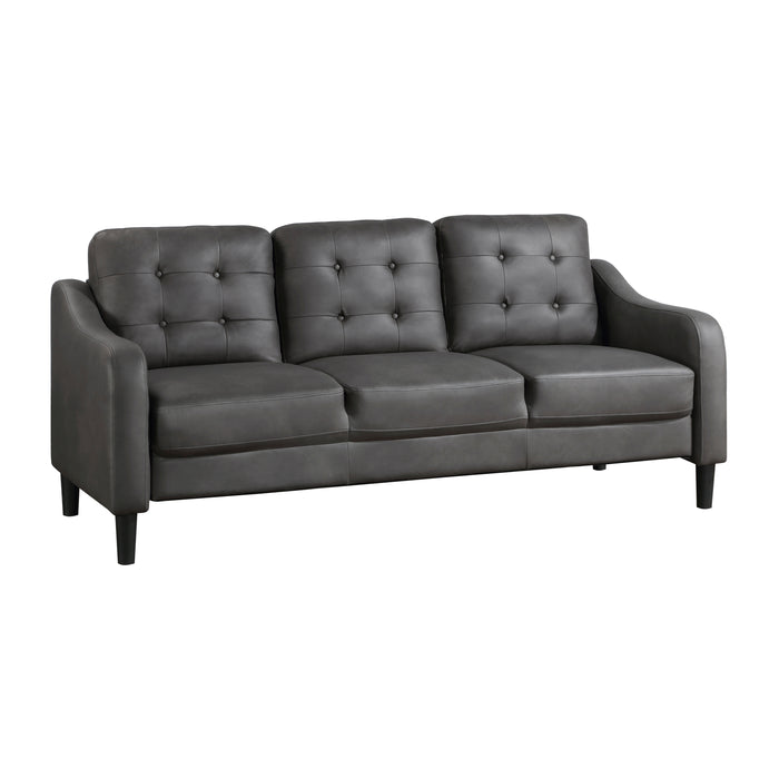 Mallory 2pc Set: Sofa, Love in Gray - 9489GRY*2