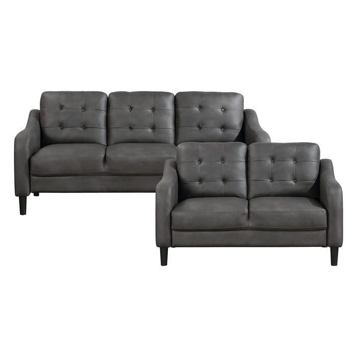 Mallory 2pc Set: Sofa, Love in Gray - 9489GRY*2 image