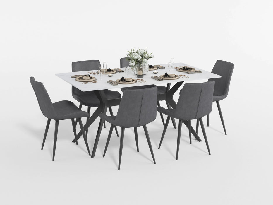 Brixley Dining Table in Black/Gray - 5916-63*