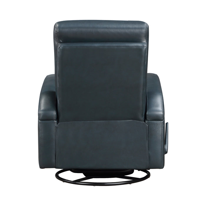 Camden Swivel Glider Reclining Chair in Blue - 9500NV-1