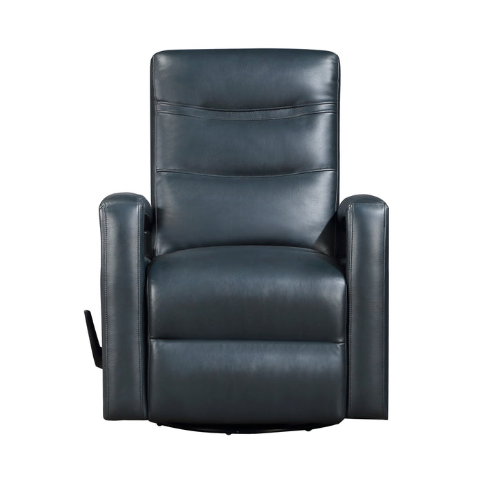 Camden Swivel Glider Reclining Chair in Blue - 9500NV-1 image