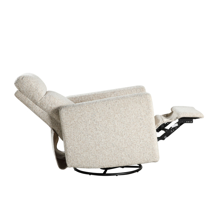 Olathe Swivel Glider Reclining Chair in Beige - 9504-1