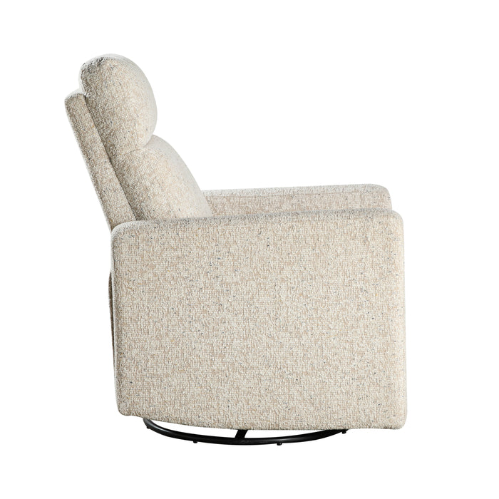 Olathe Swivel Glider Reclining Chair in Beige - 9504-1