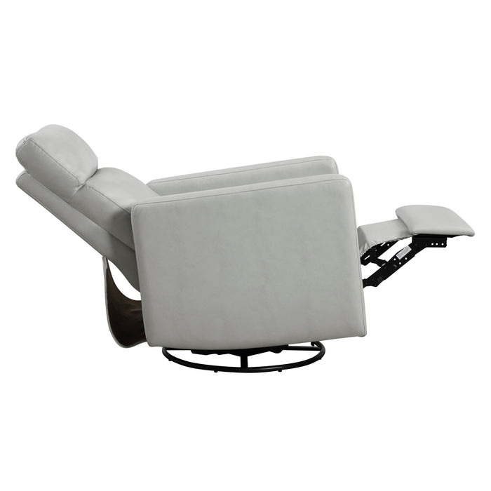 Olathe Swivel Glider Reclining Chair in Gray - 9504SM-1