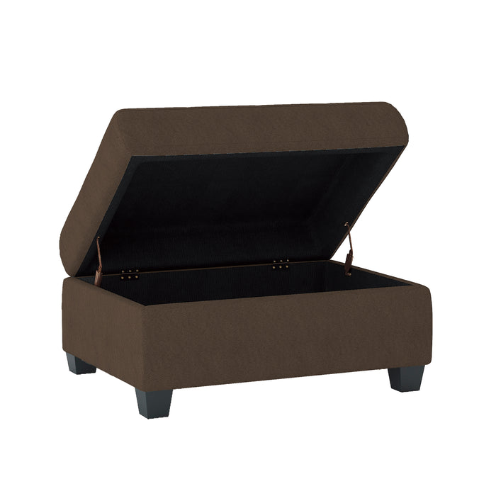 Maston Storage Ottoman in Brown - 9507CHC-4