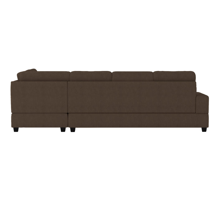 Maston 2-Piece Reversible Sectional with Drop-Down Cup Holders in Brown - 9507CHC*SC