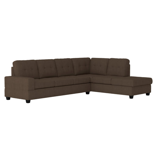 Maston 2-Piece Reversible Sectional with Drop-Down Cup Holders in Brown - 9507CHC*SC image