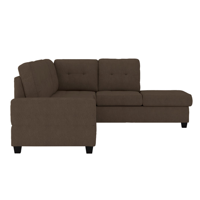 Maston 2-Piece Reversible Sectional with Drop-Down Cup Holders in Brown - 9507CHC*SC