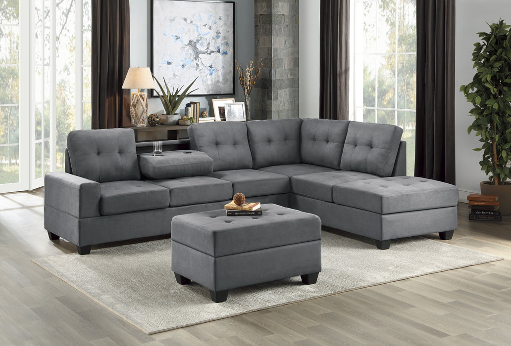 Maston Storage Ottoman in Gray - 9507DGY-4