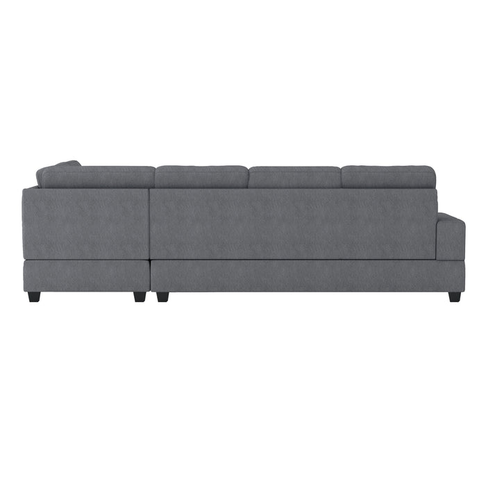 Maston 2-Piece Reversible Sectional with Drop-Down Cup Holders in Gray - 9507DGY*SC