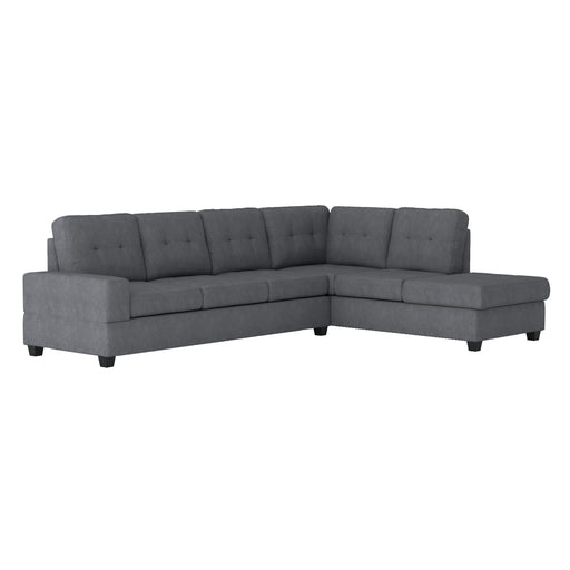 Maston 2-Piece Reversible Sectional with Drop-Down Cup Holders in Gray - 9507DGY*SC image