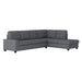 Maston 2-Piece Reversible Sectional with Drop-Down Cup Holders in Gray - 9507DGY*SC image