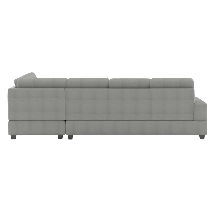 Maston 2-Piece Reversible Sectional with Drop-Down Cup Holders in Gray - 9507GRY*SC