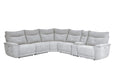 Tesoro 6-Piece Modular Power Reclining Sectional with Power Headrests and USB Ports in Gray - 9509MGY*6LRRRPWH image