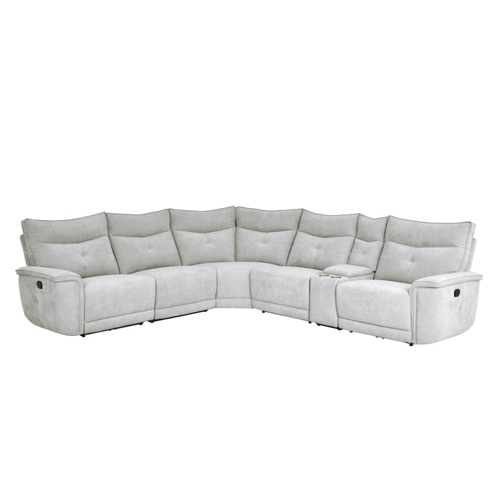 Tesoro 6-Piece Modular Reclining Sectional in Gray - 9509MGY*6LRRR image