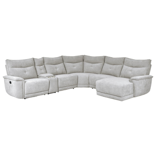 Tesoro 6-Piece Modular Reclining Sectional with Right Chaise in Gray - 9509MGY*6LR5R image