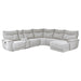 Tesoro 6-Piece Modular Reclining Sectional with Right Chaise in Gray - 9509MGY*6LR5R image