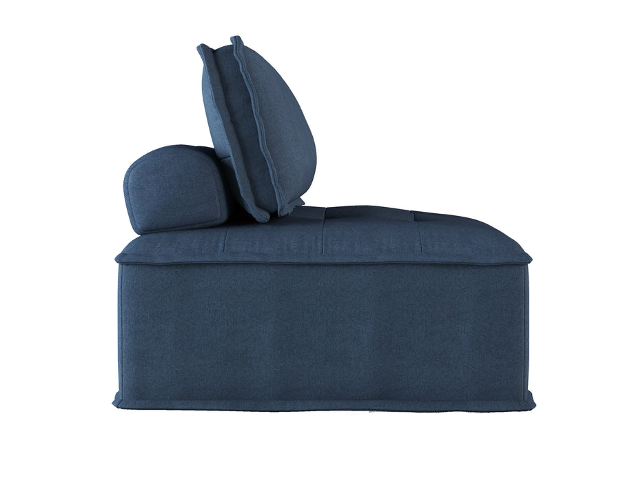 Ulrich Modular Chair with Removable Bolster in Blue - 9545BU-1