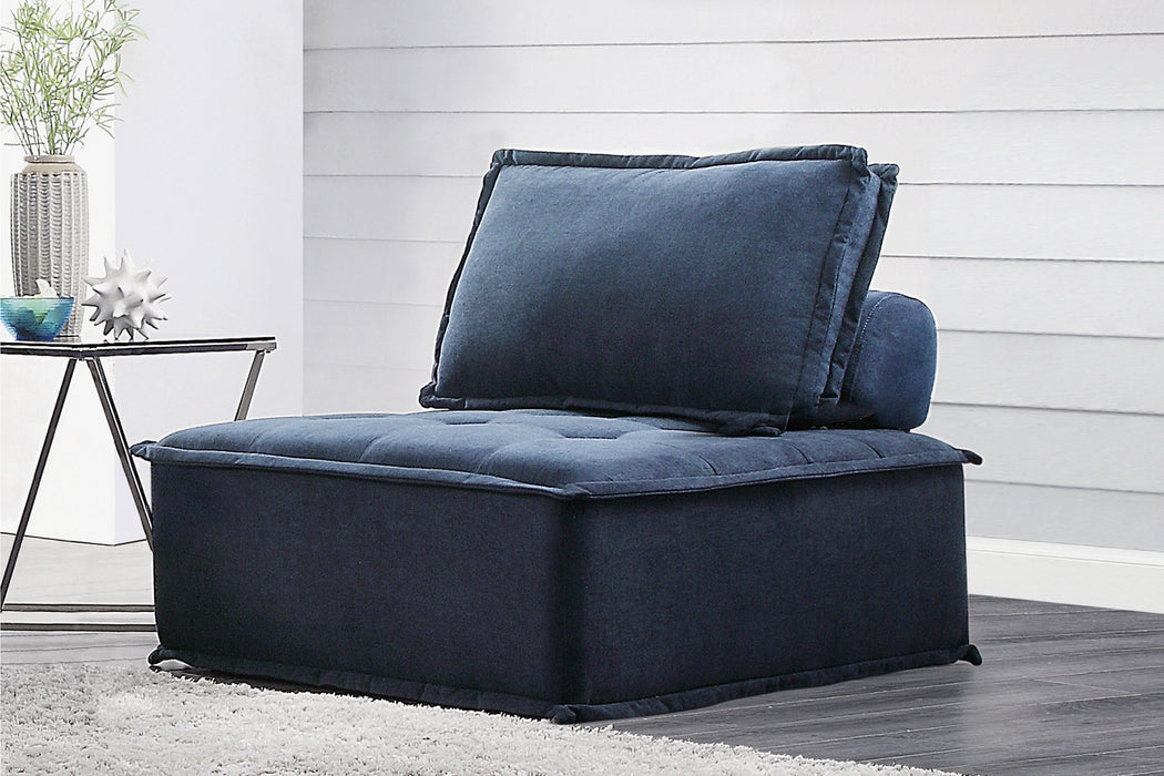 Ulrich Modular Chair with Removable Bolster in Blue - 9545BU-1