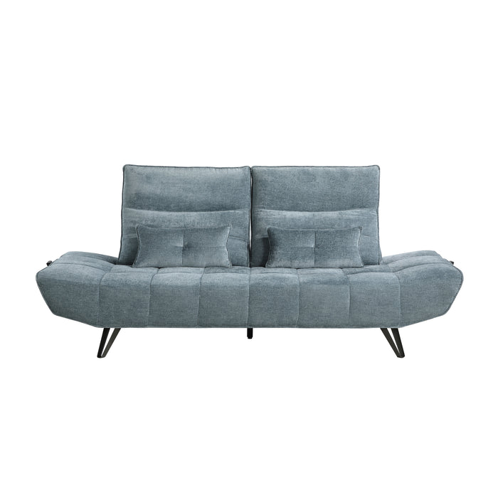 Quonsett Sofa with Power Adjustable Seat Depth and Manual Adjustable Headrests in Blue - 9556BUE-3PW image