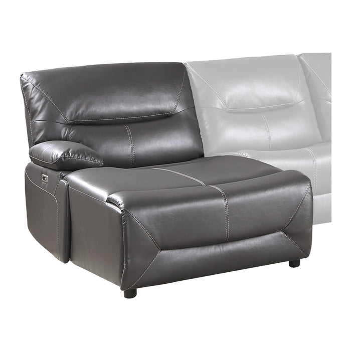 Dyersburg (1/6)Power Left Side Reclining Chaise with USB Port in Gray - 9579GRY-LCPW image