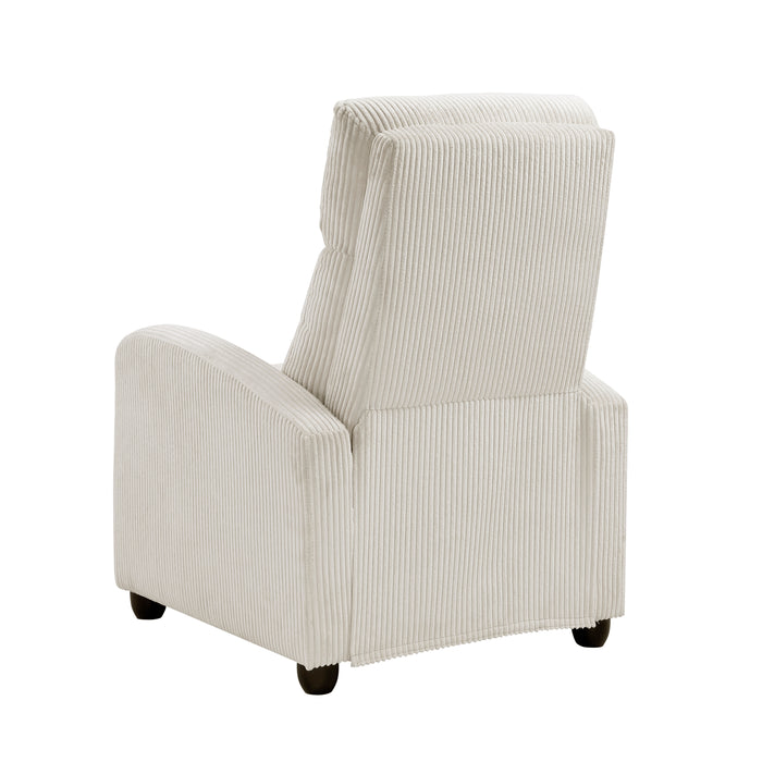 Parsons Push Back Reclining Chair in Beige - 9588BEG-1PB