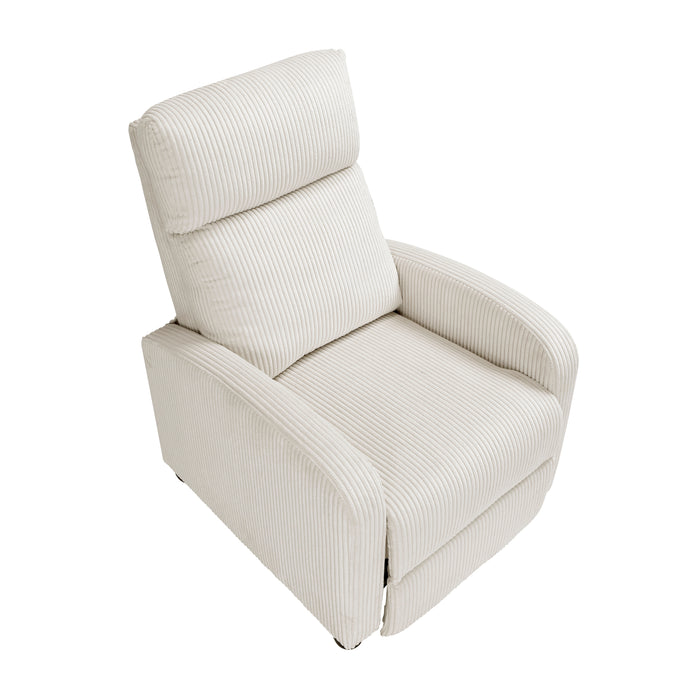 Parsons Push Back Reclining Chair in Beige - 9588BEG-1PB