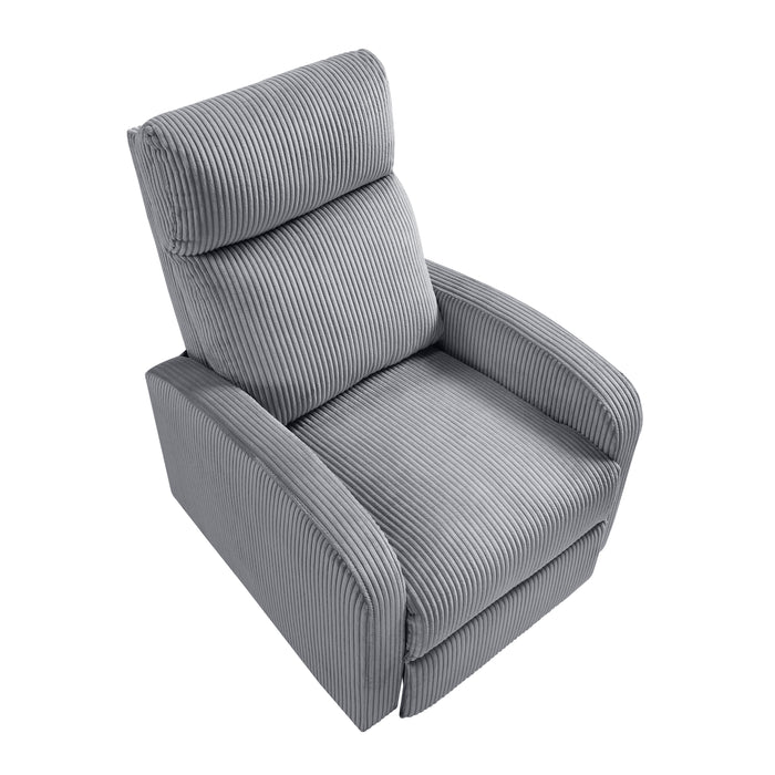 Parsons Push Back Reclining Chair in Gray - 9588DGY-1PB