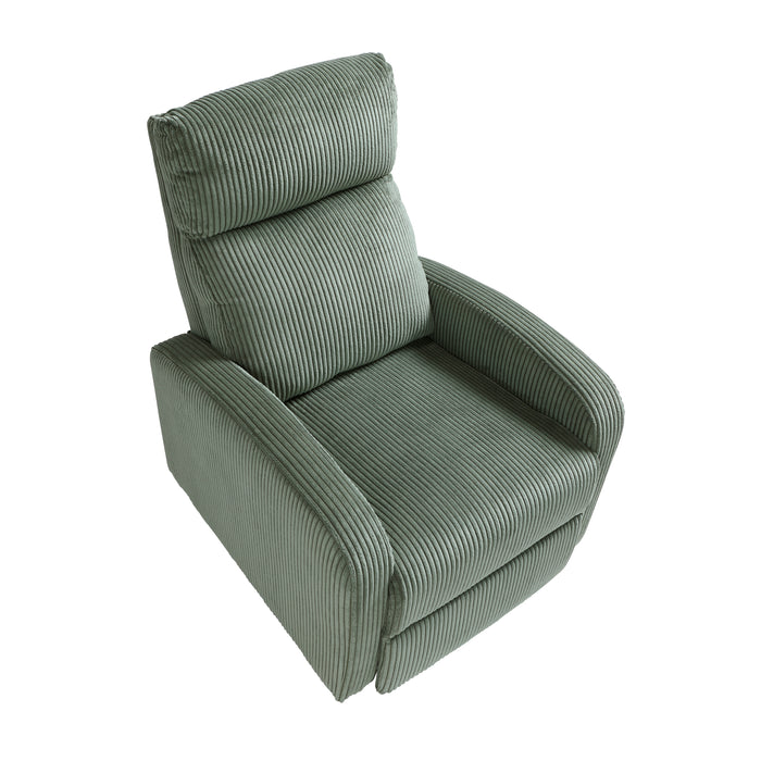 Parsons Push Back Reclining Chair in Green - 9588GRN-1PB