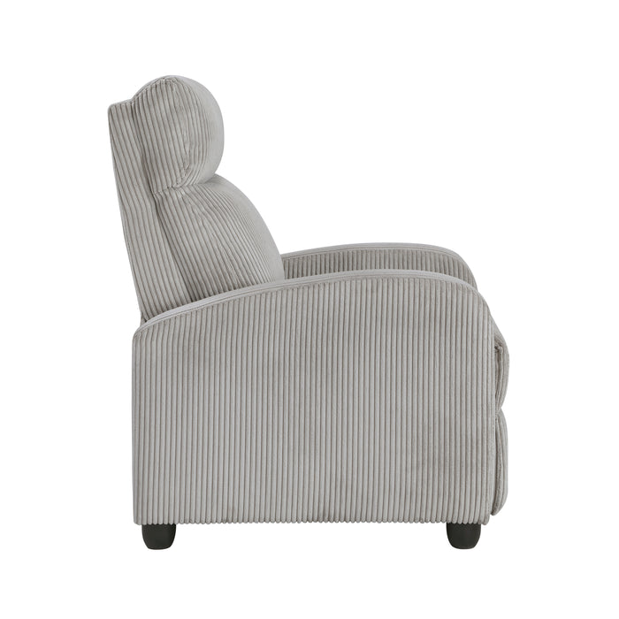 Parsons Push Back Reclining Chair in Gray - 9588GRY-1PB