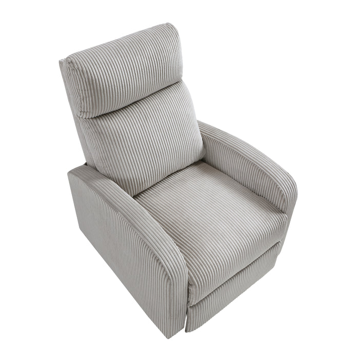 Parsons Push Back Reclining Chair in Gray - 9588GRY-1PB