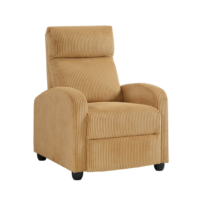 Parsons Push Back Reclining Chair in Yellow - 9588YLW-1PB