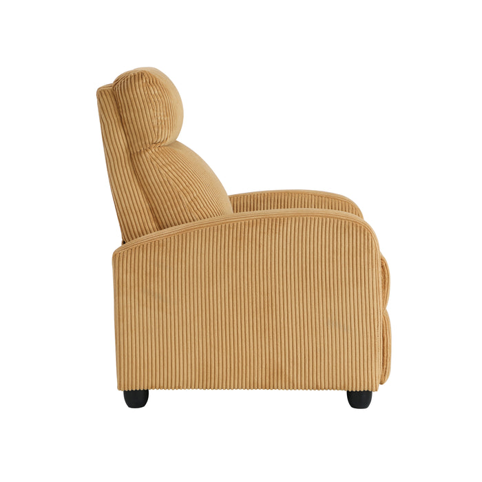 Parsons Push Back Reclining Chair in Yellow - 9588YLW-1PB